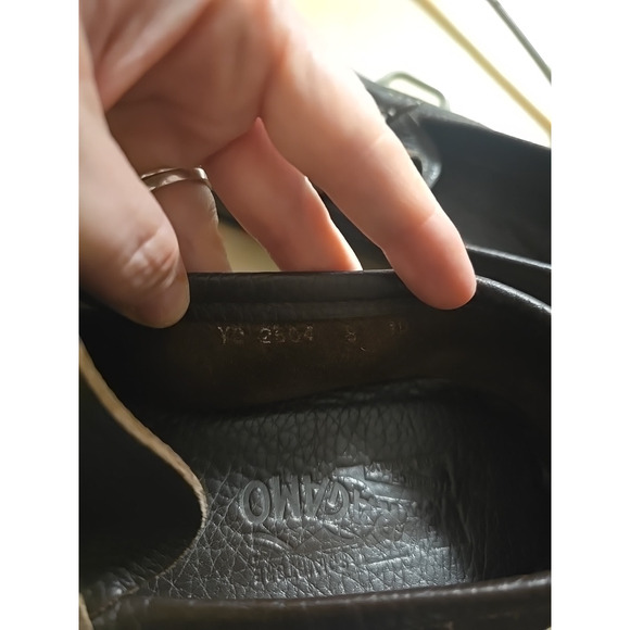 Salvatore Ferragamo Magnifico Rare Black Leather Loafer Slip On Shoes Men's Sz 8 - Picture 7 of 7